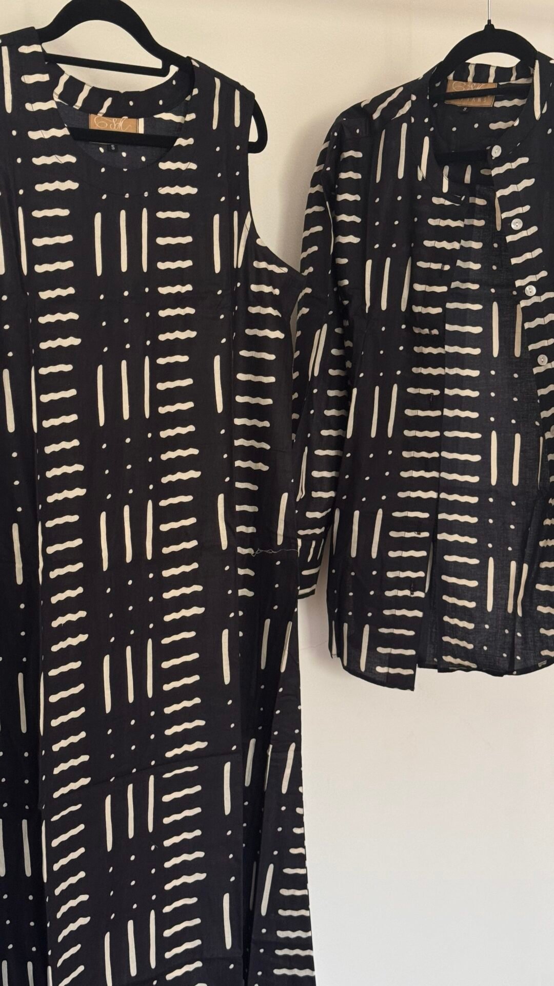 Sleeveless dress and Shirt Co-ord Set black - Image 3