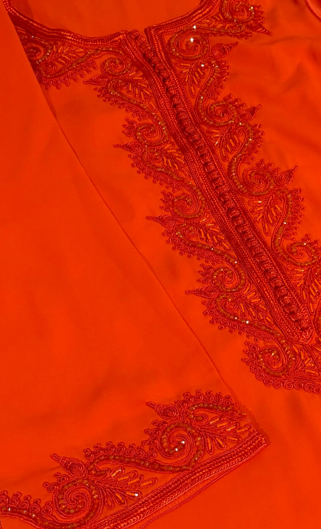 Orange Maalem Kaftan - Image 2