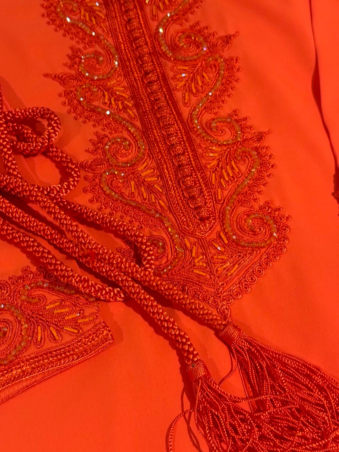 Orange Maalem Kaftan