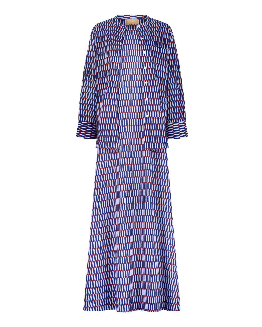Sleeveless dress and Shirt Co-ord Set