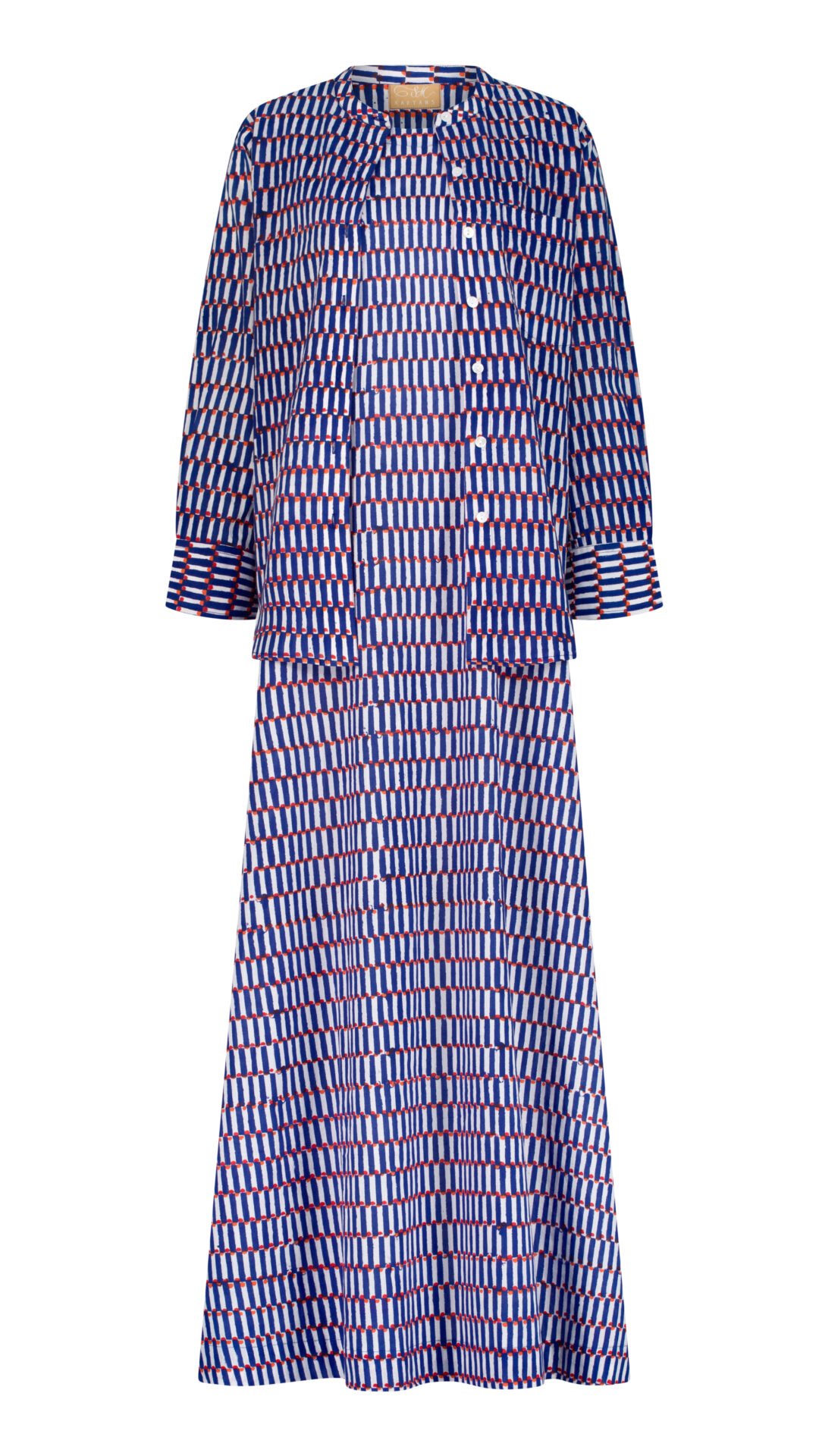 Sleeveless dress and Shirt Co-ord Set