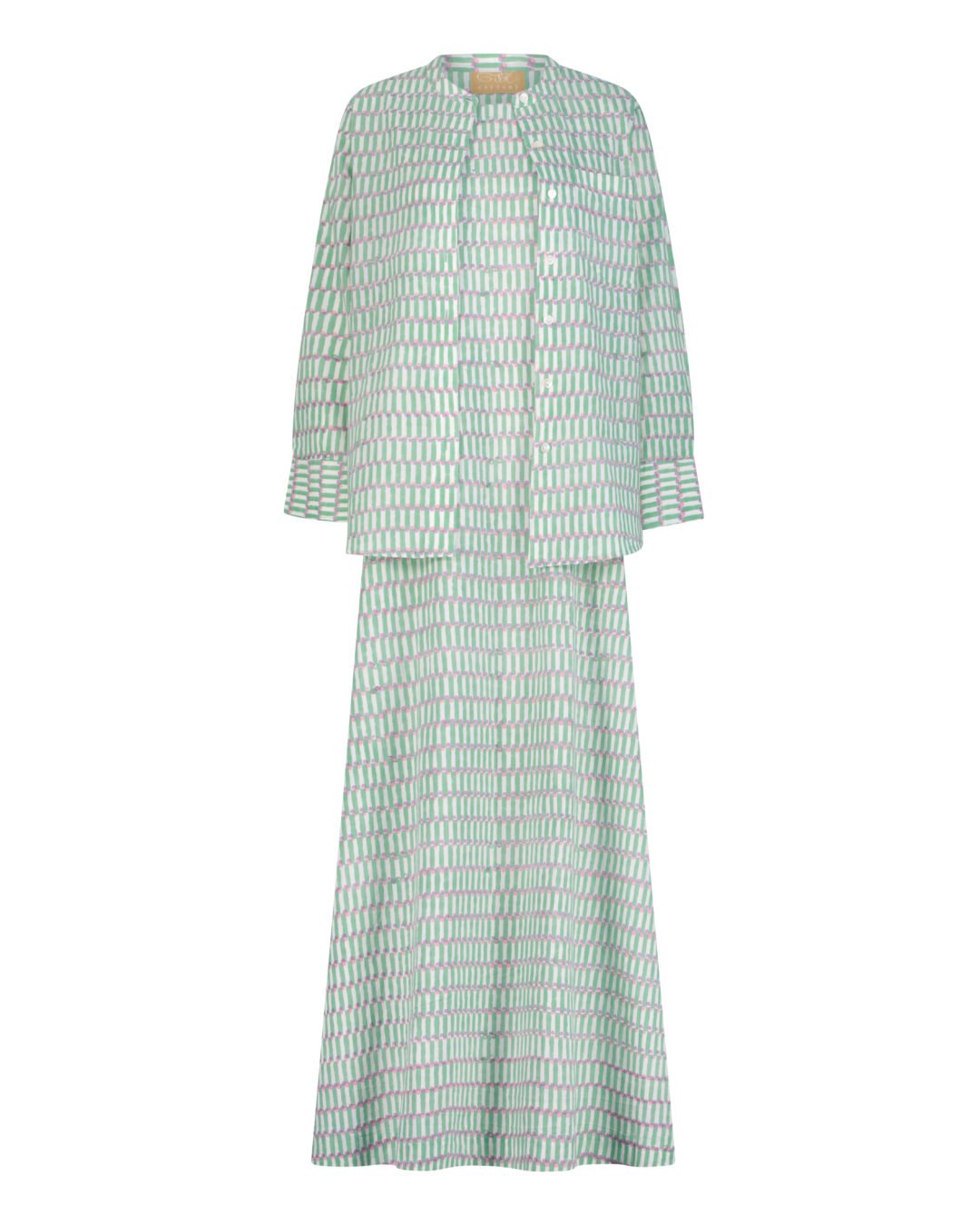 Sleeveless dress and Shirt Co-ord Set