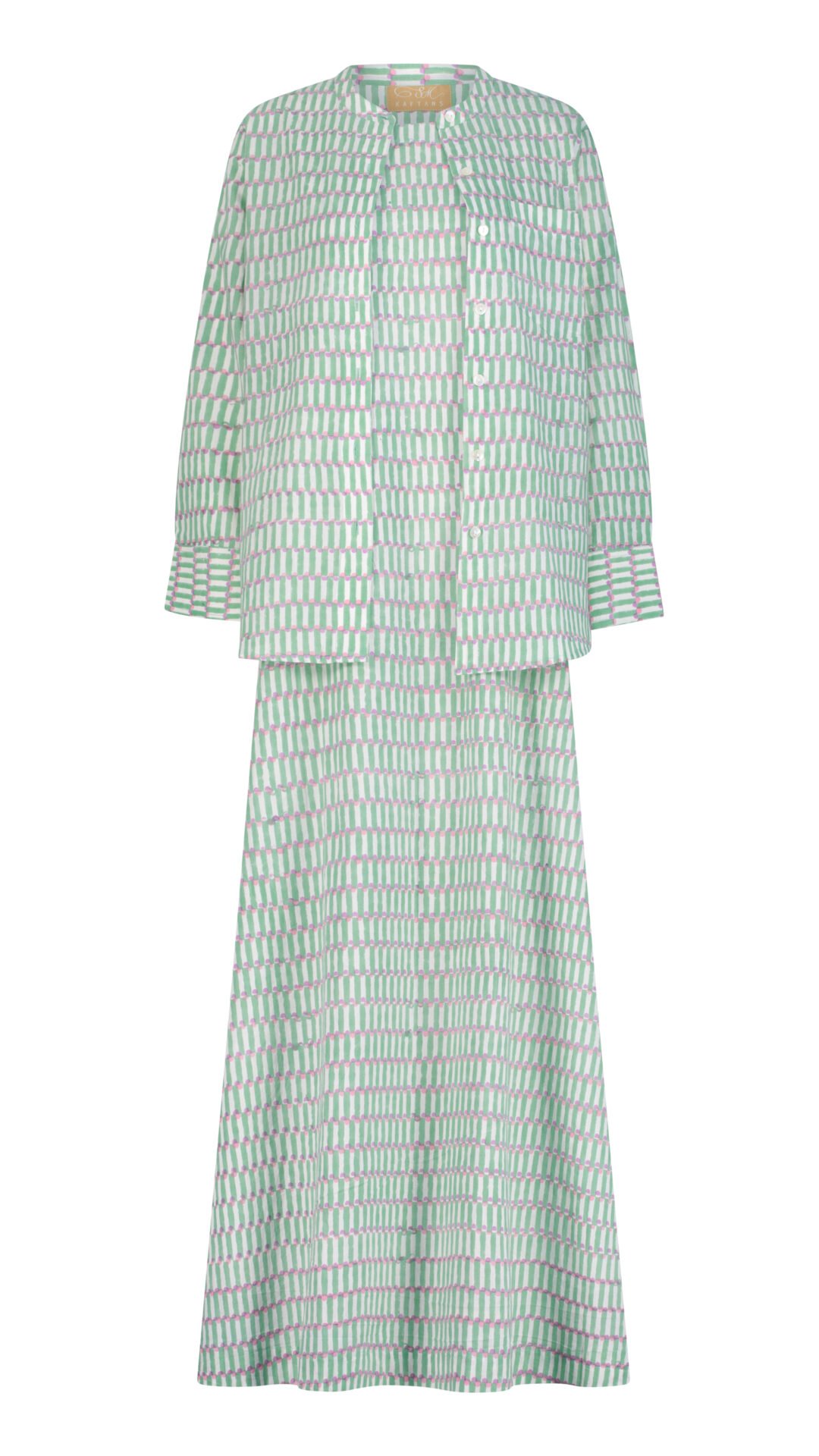 Sleeveless dress and Shirt Co-ord Set
